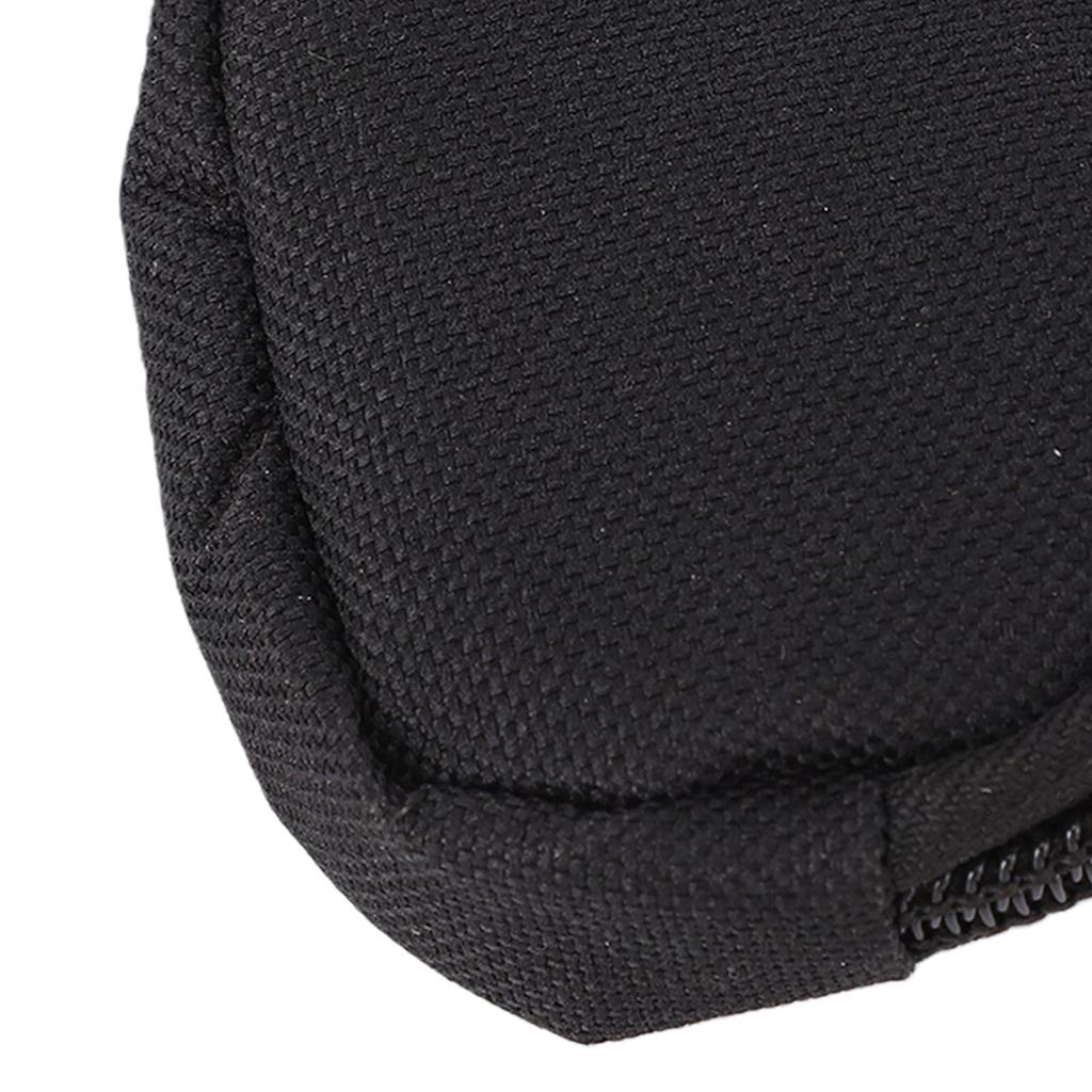 Earbud Case Nylon Soft Protective Portable Earphone Pouch Carrying Case with Zipper for Outdoor Travel Black