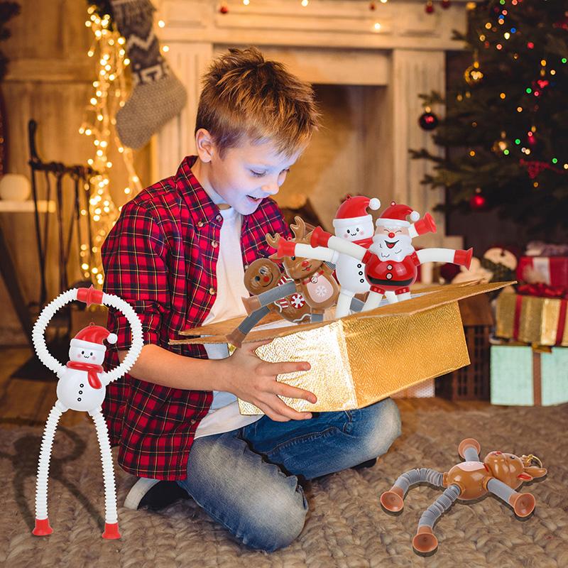 Christmas Extendable Santa Claus Snowman Pendants Christmas Decoration for Home Xmas Tree Hanging Ornaments New Year Kids Gifts