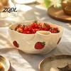 Anspruchsvolle Keramik-Küchendekoration Beeren-Waschschüssel mit Abflusslöchern, Obst-Professionelles Reinigungsgerät für Lebensmittel, Spülbecken, Sieb für