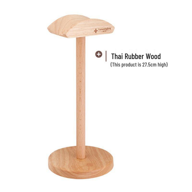 Black Walnut Solid Wood Over-Ear Headphone Wall Mount and Display Stand Hanger - Universal for Gaming and Sports.