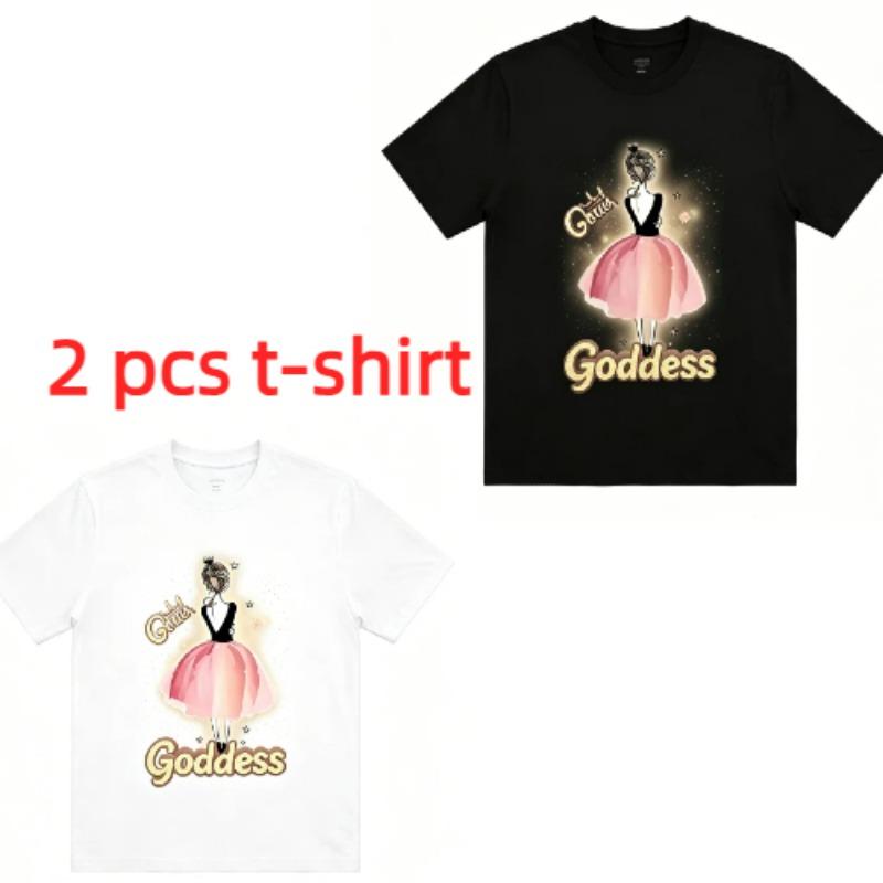 Fun Dreamy Girl Print Kids T-Shirts Summer Fashion Street Outdoor Casual T-shirt Tops for Boy and Girl's Tees Top