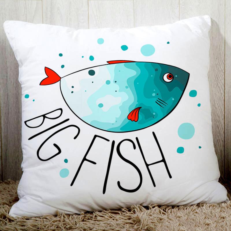 Classic Artwork Blue Sea Sail Print Quality Sofa Cushion Cover Home Decor Pillowcase