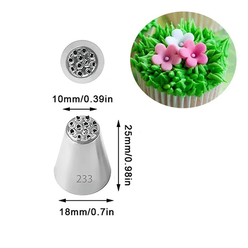 233#234# For Create Grass Shape Cream Flower Decoration Stainless Steel Pastry Nozzle Fondant Cake Baking Tools Icing Nozzles