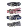 Shinning Rhinestone Buckle Belt Woman Y2k Girls Locomotive Belt for Jeans Skirt
