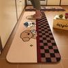 Cartoon Kitchen Rug Anti-slip, Oil-proof, Washable, Non-toxic Silica Gel Floor Mat for Absorbing Water, Home Decoration