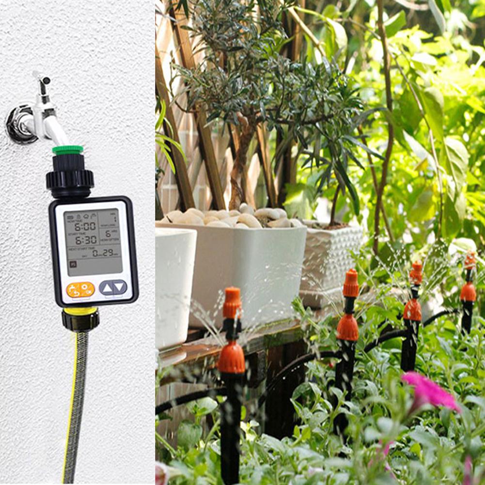 Programmable Water Timer with Auto Rain Delay IPX5 Waterproof and Large LCD Display for Garden Sprinkler Systems