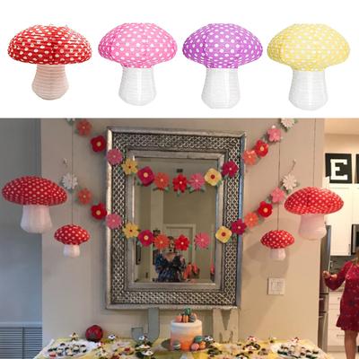 1PC Cartoon diy Party Dekor Houbařský Ručně vyráběná lucerna Papírové lucerny Kulaté 3D závěsné