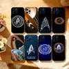 S-Trek Space Theme Phone Case For iPhone 17,16,15,14,13,12,11 Plus,Pro Max,XS,Soft Silicone Black Cover