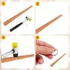 5 Pcs Professional Jewel Making Kit: Solid Wood Jewel Stick Mandrel, 4-Yard Sizing Band, 3-Size Circle Jewel w/Rubber Hammer & Finger Sizers