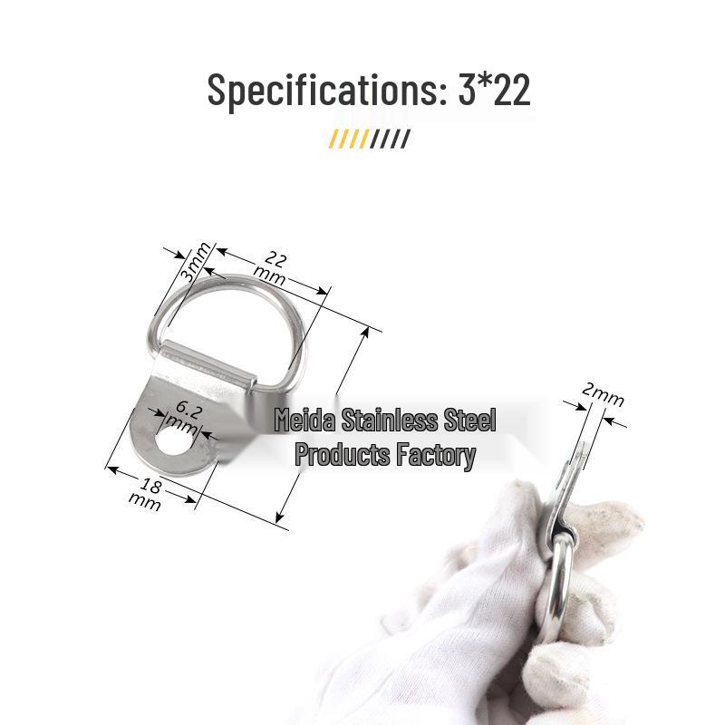 304 Stainless Steel Triangle, D-Ring, and Square Ring Buckle Hook for Truck Trailer Straps