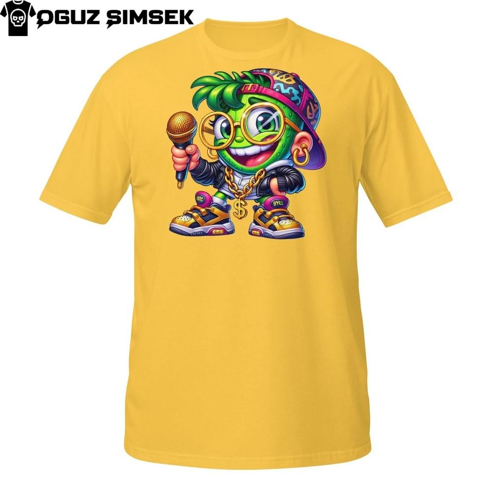 

Urban Streetwear Shirt – Cool Cartoon Rapper with Microphone Design 2XL