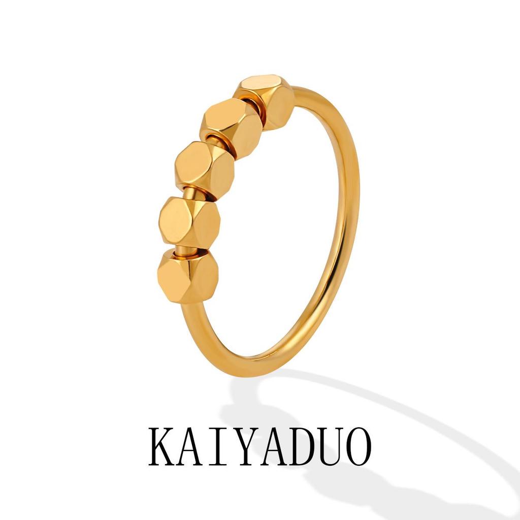 Korean Minimalist Broken Silver Square Ring: Versatile Titanium Steel Fashion Jewelry for Women