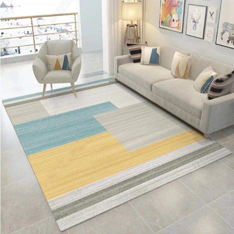 Nordic Luxury Style Living Room Carpets Area Rugs Bedroom Bedside Rug Home Decoration Parlor Carpet Modern Non-slip Floor Mat