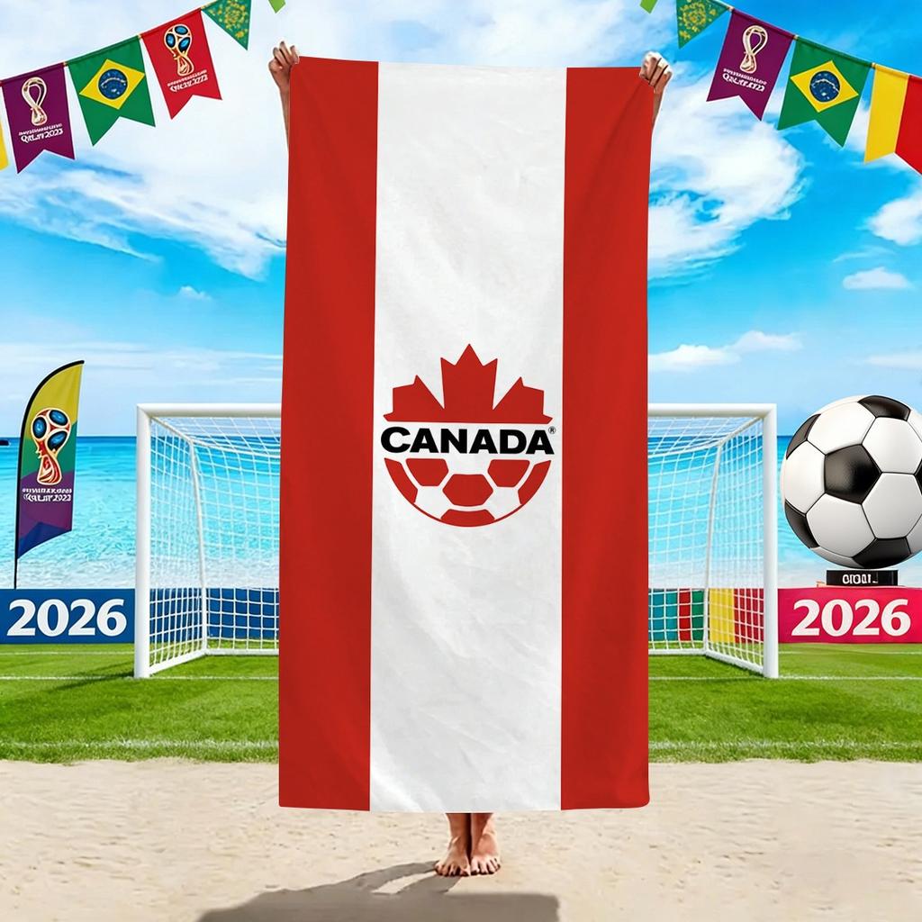 World Cup Beach Towels, Us-Canada-Mexico Football Team Microfiber Quick-Drying Absorbent Bath Towels, Sports Towels