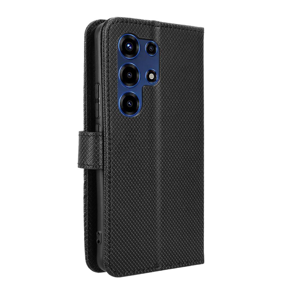 For Itel Super 26 Ultra Leather Wallet Case with Strap Diamond Texture Phone Cover