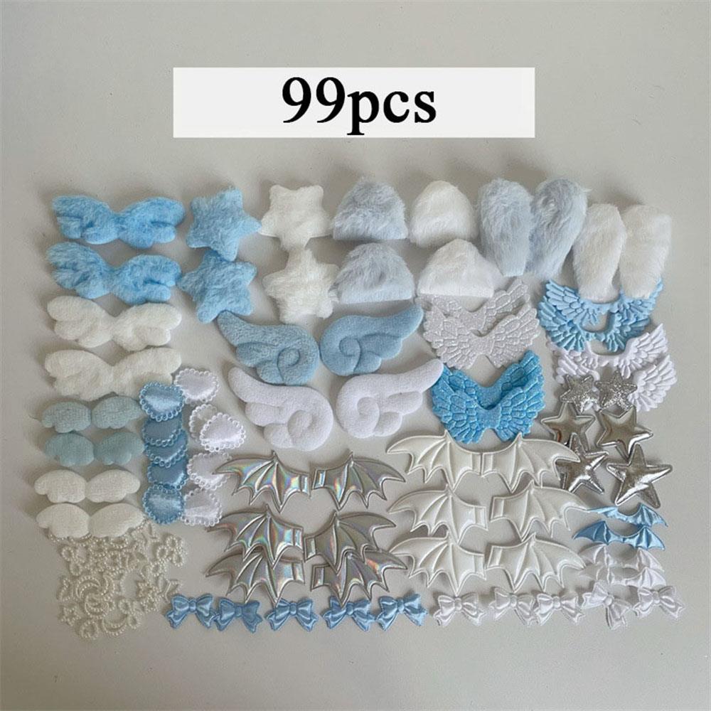 Cartoon Wing Bow Star Card Cover Decoration Sweet DIY Handmade Hairpins Accessories Gift Plush DIY Auxiliary Material Set