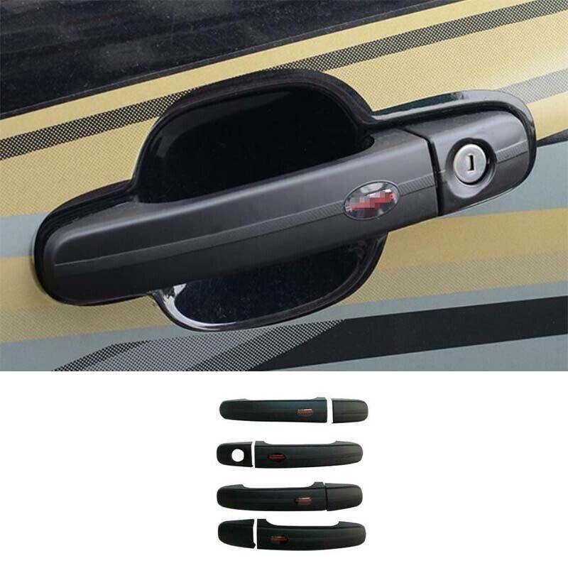 8PCS Matt Black Car Door Handles Fit For Ford Ranger 2015-2022 Cover Trim Decor