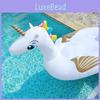 Giant Rainbow Pegasus Inflatable Ride-on Float For Swimming Pool Fun In White Color