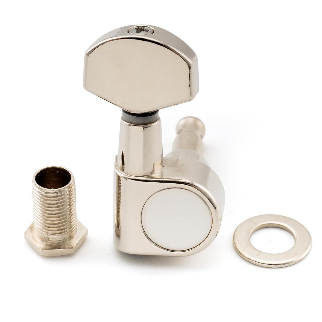 Musiclily Pro Guitar Tuning Square for Electric Nickel 6-in-line 2-pin Pegs, (SQ), Stratocaster/Telecaster Guitars, Finish.