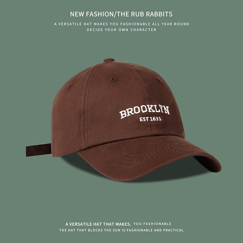 

Fashion Style Baseball Cap With Embroidered Letters Sunshade For Women And Men коричневий