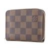 LOUIS VUITTON Zip Around Purse Coin Purse N63070 Brown Damier canvas unisex Used