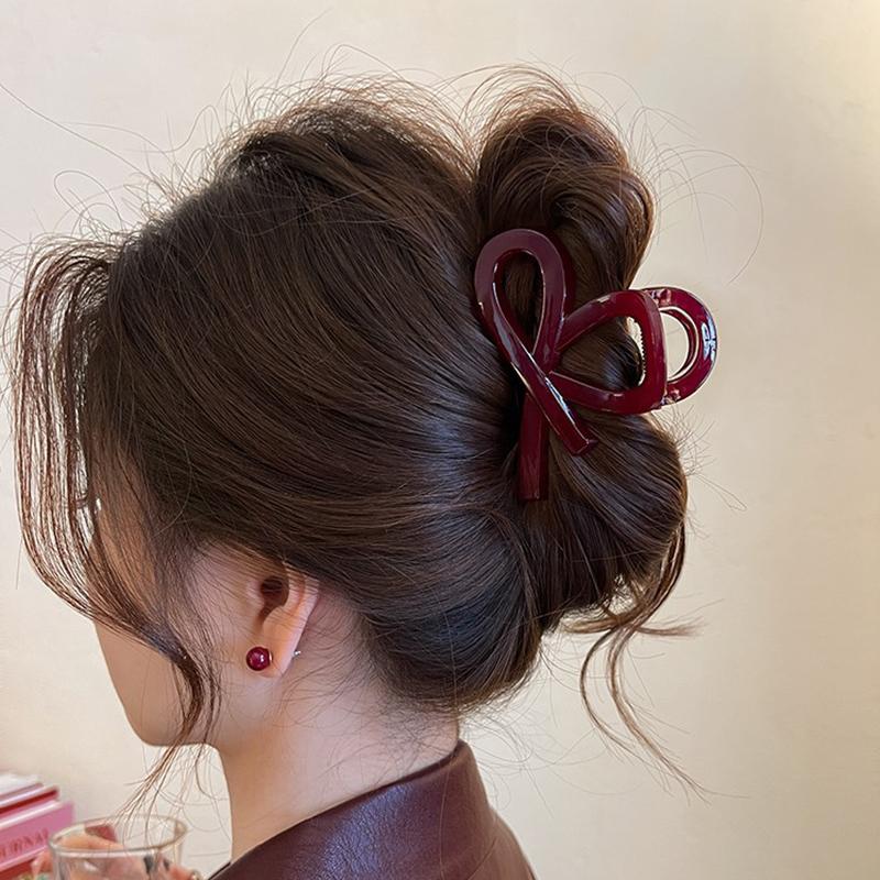 Gheare de Păr Mari de Culoare Roșu Închis, Agrafe de Păr, Ace de Păr, Clipsuri de Păr din Plastic pentru Coadă de Cal, Accesorii cu Clips Shark pentru Părul Fetele Mai Mari