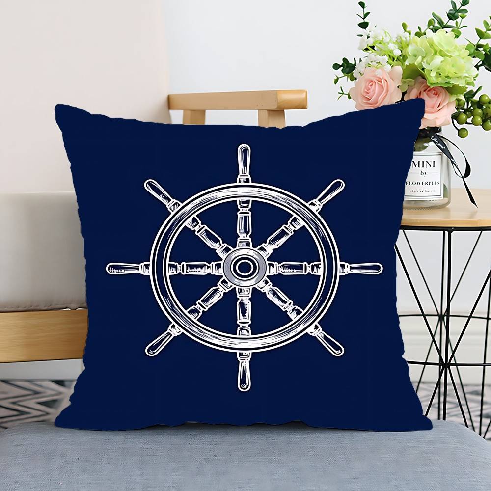 Rustykalna Nautyczna Poszewka na Poduszkę Pokrowiec na Poduszkę Poliestrowa Poszewka Dekoracyjna na Poduszkę na Sofę Dekoracja Domu