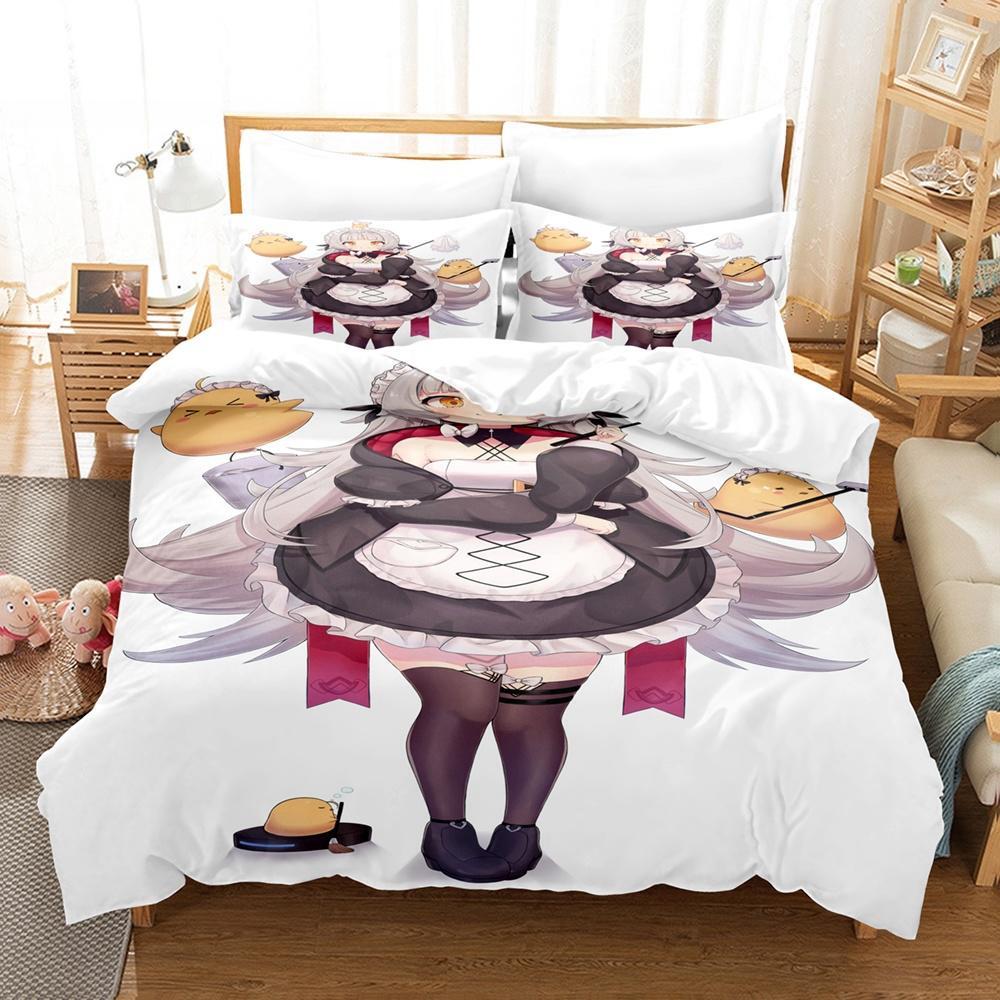 3d Print  Kawaii Girl Azur Lane Bedding Set Single Twin Full Queen King Size Bed Set Adult Kid Bedroom Duvet Cover Sets