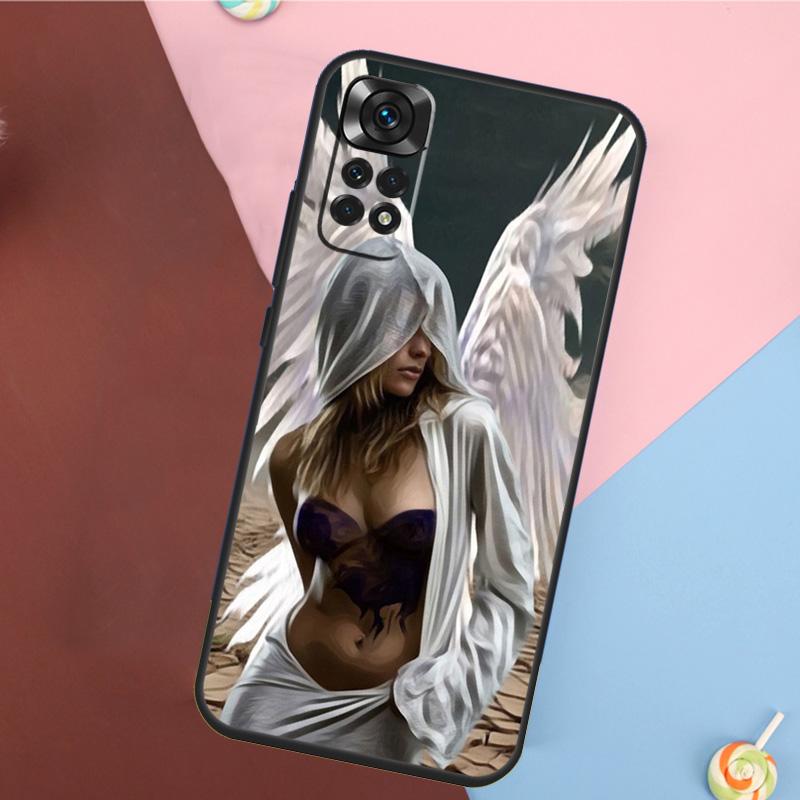 Fantasy Angel Girl Wings Case For Xiaomi Redmi Note 10 11 Pro 9 8 12 Pro Note 9S 8T 10S 11S 10C 12C 9C 9T 10A Funda