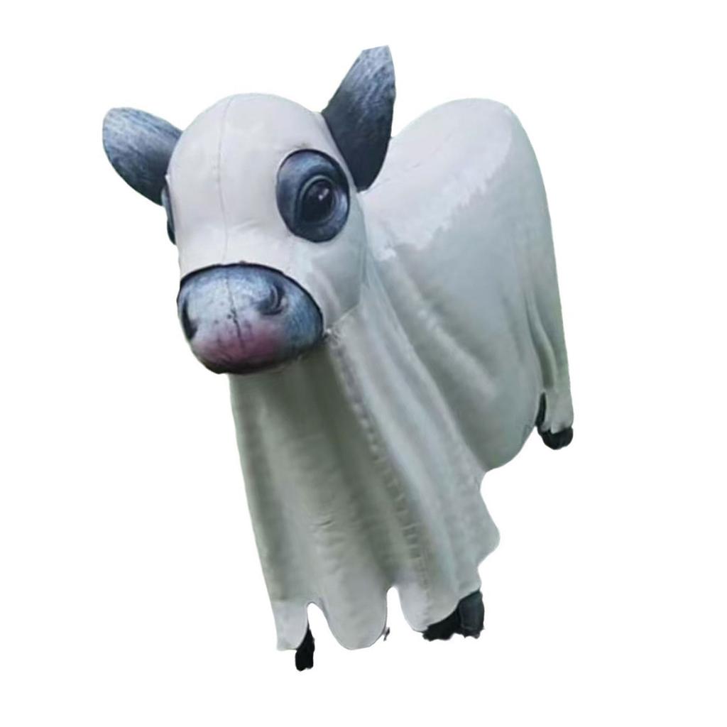 Halloween Ghost Figurines Centerpieces Spooky Resin Cow Ghost Statue Garden Decor Halloween Decorations for Porch Lawn