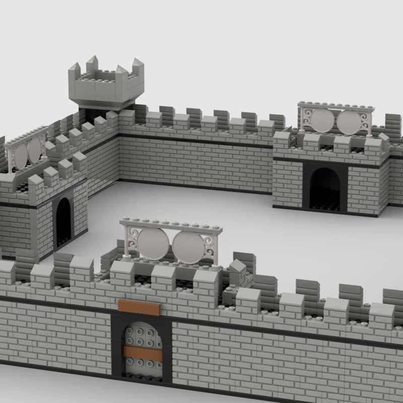 Non-Toxic Moc Medieval Ancient Watchtower Building Blocks Kit Castle Expand Soldiers' War Defense Base Twon Toy For Children Birthday Gift
