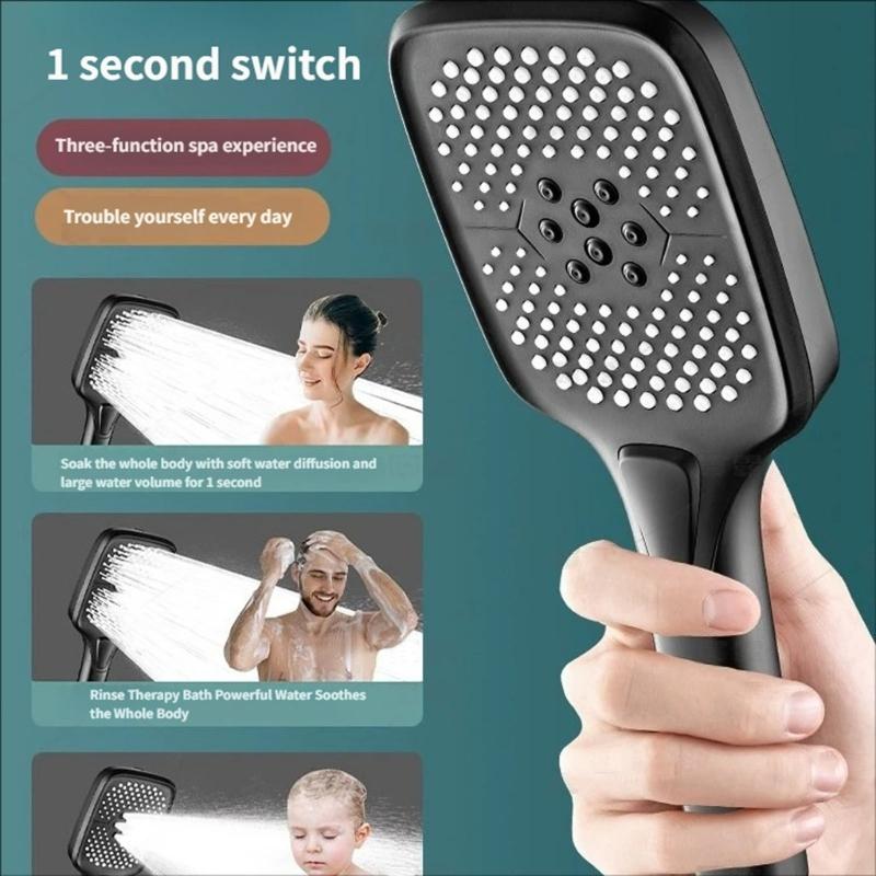 Powerful High Pressure Shower Head Water Saving Hnadheld Showerhead With Multiple Sprays Modes Easy Installation