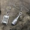 Creative Liquor Bottle and Bottle Opener Shape Pendant Earrings Asymmetric Drop Earrings Perfect Ear Jewelry For Daily Decor