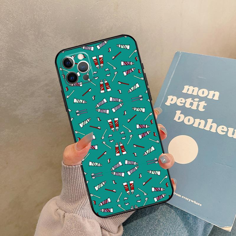 Dentist Tooth Dental Hygienist Case For iPhone 17 Air 16 15 14 13 11 12 Pro Max 13 mini XR 15 16 Plus 16e Back Cover Shell