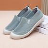 Summer New Openwork Women's Shoes Breathable Casual One-foot Mom Shoes Lightweight and Comfortable Mesh Middle-aged and Elderly Slip-ons