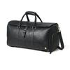 Full Grain Leather Weekender Duffel Bag - Shoe Compartment