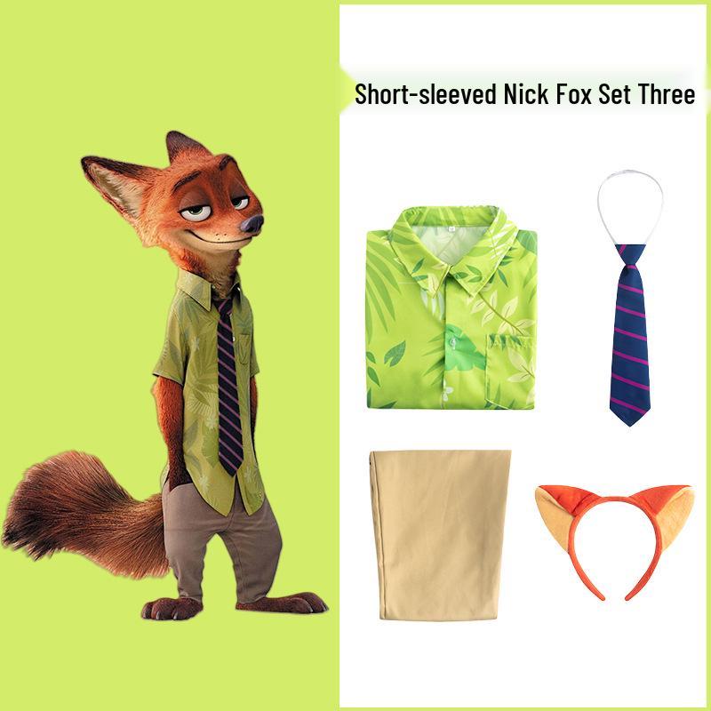 Nick Wilde Zootopia Cosplay Kostým Sada Košile pro Dospělé