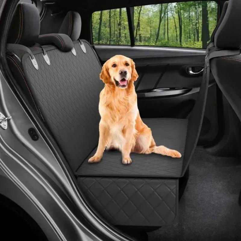 Köpek Araba Koltuğu Kapağı 100% Su Geçirmez Pet Köpek Taşıyıcıları Seyahat Mat Hamak Küçük Orta Büyük Köpekler Için Araba Arka Arka Koltuk Güvenlik Pedi
