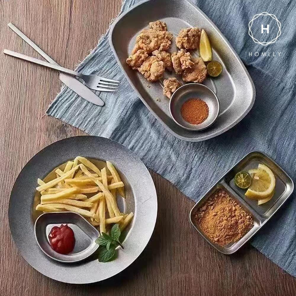 Homlly Tonii Flake Texture 304 Stainless Steel Dinner Salad Soup Bowl (X3PCS)