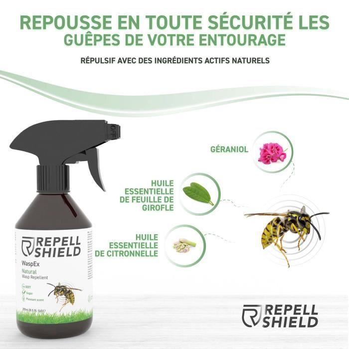 RepellShield Spray Anti Guêpe Naturel - Protection Intérieur &amp; Extérieur, 250 ml