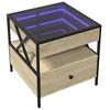 VidaXL Table basse avec LED Infinity chêne sonoma 50x50x51 cm, table d'appoint, table de salon, table latérale, bout de 847713
