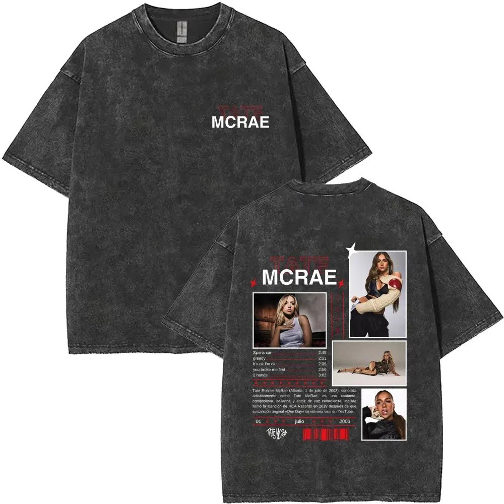 Tate Mcrae So Close To What Miss Possessive Vintage Washed T Shirts Men Women Fashion Casual Cotton Tshirts Streetwear Unisex