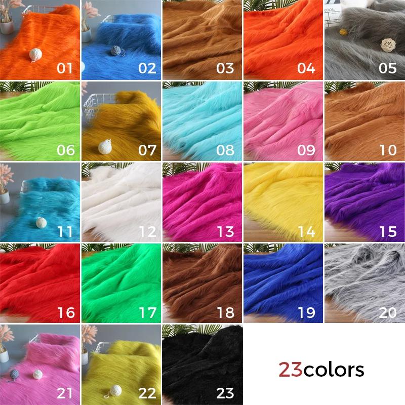 50*170cm Tela de Felpa Imitación Piel de Zorro Larga 12cm Piel Artificial para Muñeca Ropa Tapicería Joyería Cubierta de Mostrador de Teléfono