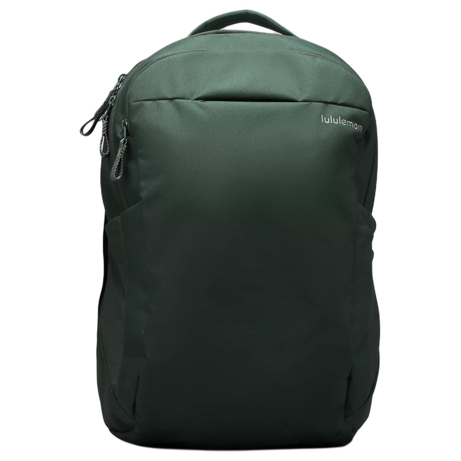 Lululemon Triple-Zip 28L Fashion Casual Sports Backpack Unisex Backpack Traditional-Green Gray-Eucalyptus LU9BRTS-065071 Legacy Green & Gray Eucalyptus