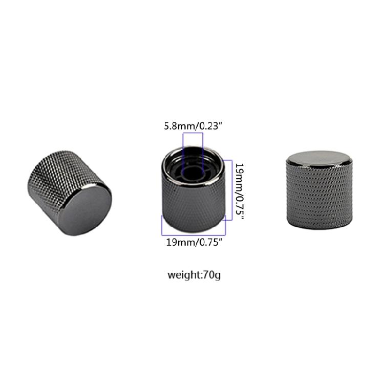 3 Pieces Metal Volume Tone Dome Knob for Electric Guitar or Bass Durable