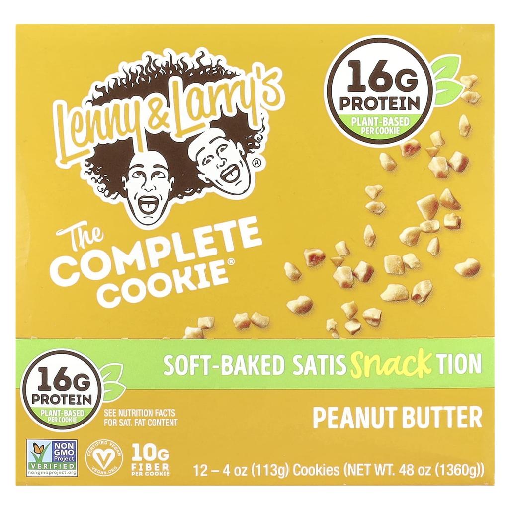 Lenny & Larry'S, The Complete Cookie®, Peanut Butter, 12 Cookies, 113G (4Oz) Each