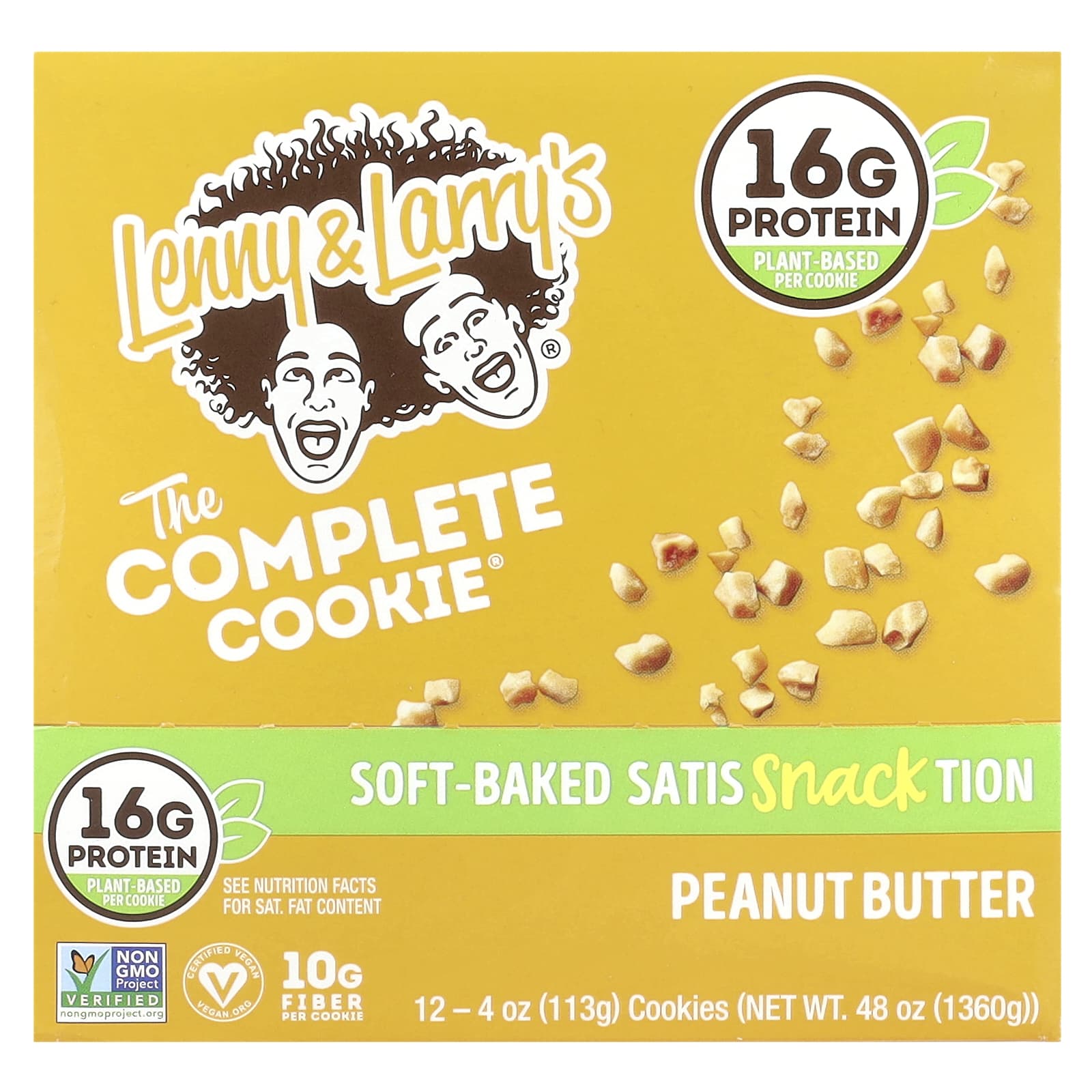 

Lenny & Larry S, The Complete Cookie®, Peanut Butter, 12 Cookies, 113G (4Oz) Each