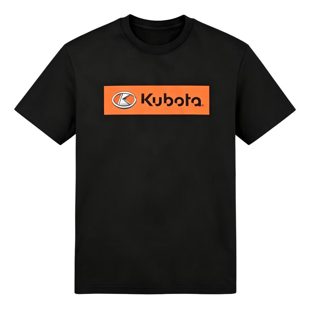 Kubota Logo Black Casual Cotton T-Shirt