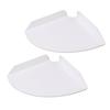 2pcs Wall Mount Floating Corner Shelves Quarter Round Hanging Corner Shelves for Bedrooms Living Rooms Shower Room