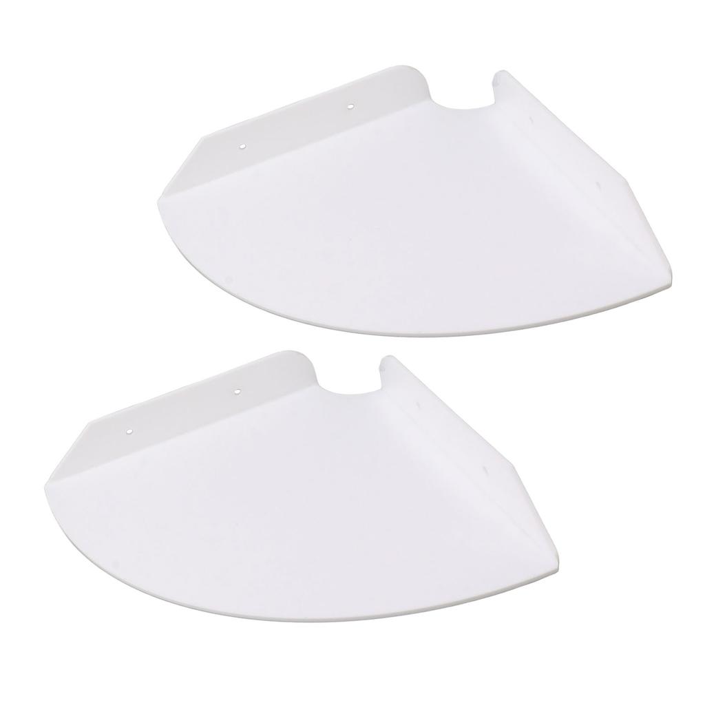 2pcs Wall Mount Floating Corner Shelves Quarter Round Hanging Corner Shelves for Bedrooms Living Rooms Shower Room